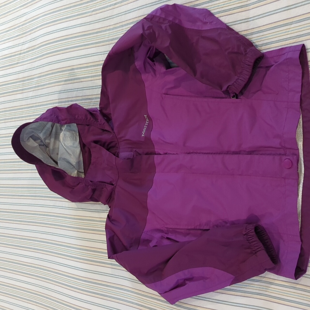 Girls XS purple Marmot rain jacket/wind breaker